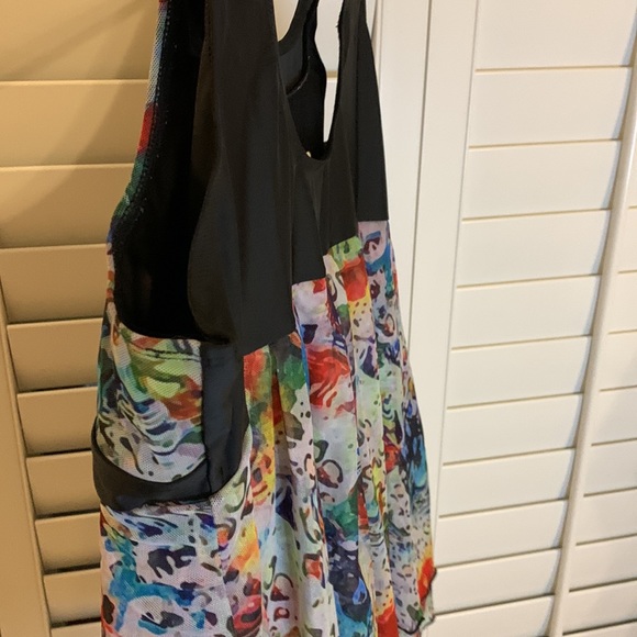 Swimsuit one piece tiered Scoop Neck Swimdress colorful print Size XXL - Picture 15 of 16